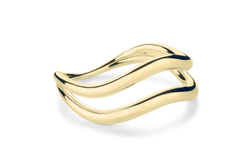 Manta Lips Ring - dvojitý pozlacený prsten